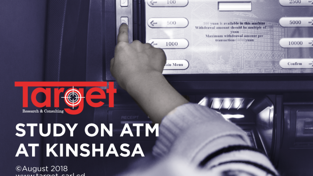kinshasa counts 201 atm in 15 communities over 24 according to target study target sarl